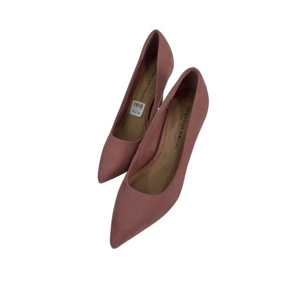 Christian Siriano Pink Faux Suede Pointed Toe Stiletto Heels Womens Shoes SZ 7.5 - Picture 6 of 14